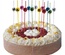 Candeline spaghetti 16 cm colori assortiti ''Happy Birthday''