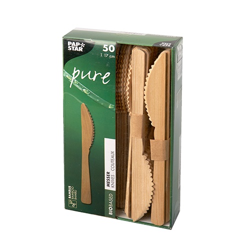 50 Messer, Bambus "pure" 17 cm naturale