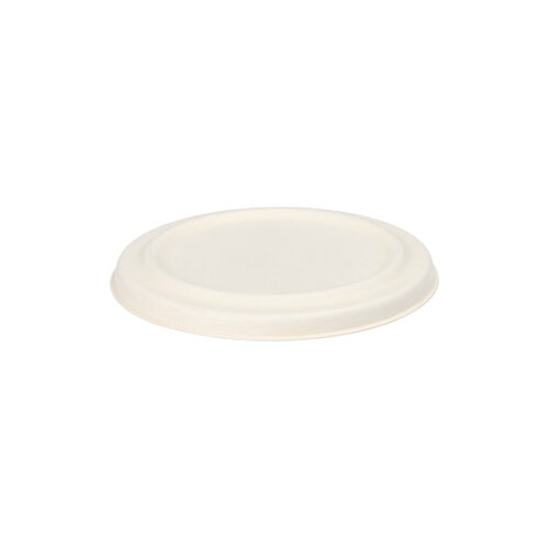 50 Coperchio per tazze da zuppa in canna da zucchero "pure" Ø 10 cm bianco