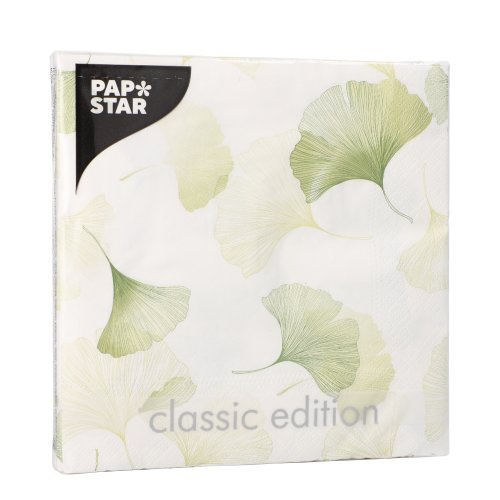 20 Tovaglioli, 3-veli piegato per 4 33 c m x 33 cm "Light Ginko"