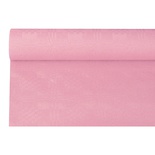 Tovaglia di carta con goffratura damasca ta 6 m x 1,2 m rosa chiaro
