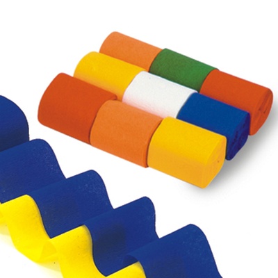 9 rotoli Nastri di carta crespa non infiammabili 10 m x 5 cm colori assortiti