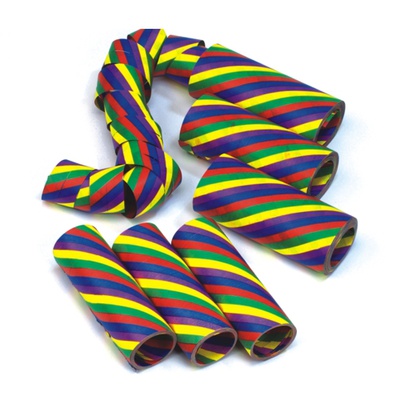 3 Stelle filanti decorative 4 m ''Rainbow''