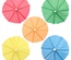 144 Ombrellini per gelato  10 cm colori assortiti