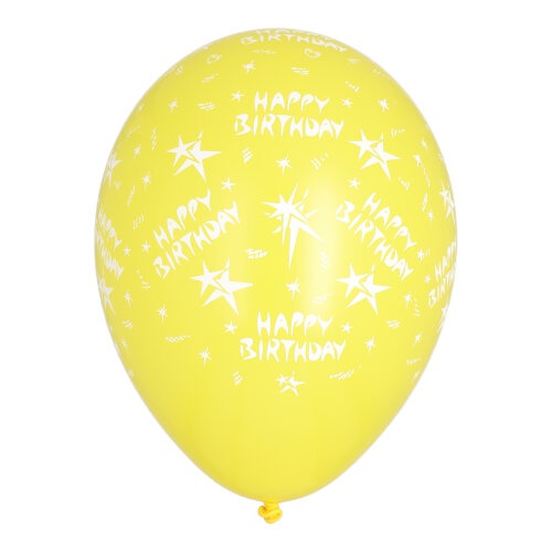 10 Palloncini Ø 29 cm colori assortiti ''Happy Birthday''