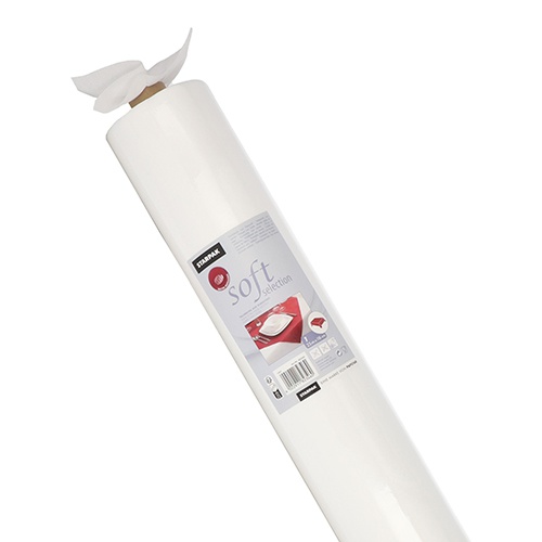 Tovaglia in rotolo 25 m x 1,18 m, tessuto non tessuto ''soft selection''  bianco