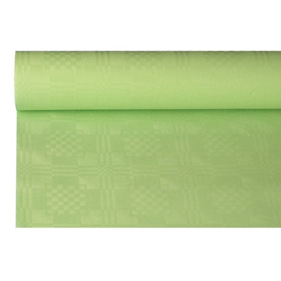 Tovaglia di carta con goffratura damascata 8 m x 1,2 m verde pastello