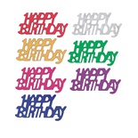 Coriandoli decorativi di plastica colori assortiti ''Happy Birthday''