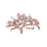 1000 Chiusure per sacchetti 3,4 cm x 0,8 cm x 0,1 cm rosso/bianco