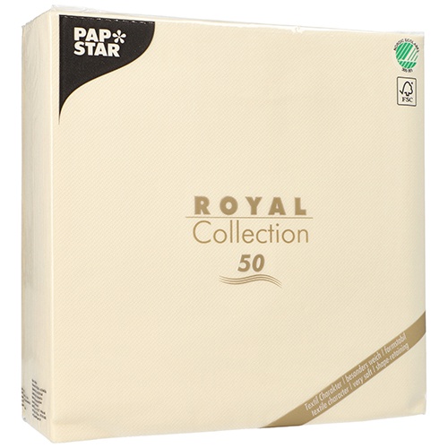 50 Tovaglioli cm 48x48 ''ROYAL Collection'' piega 1/4  champagne