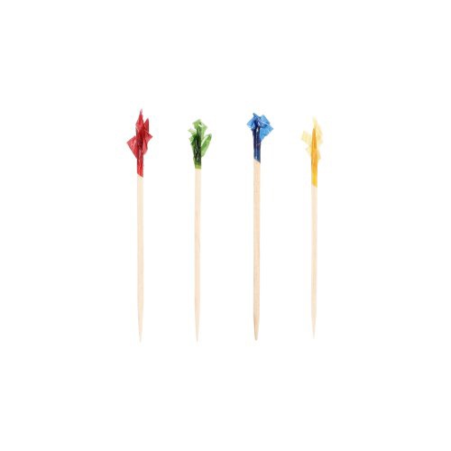 1000 Stecchini per party 6,8 cm ''Ornamenti'' colori assortiti